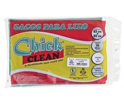 Saco para lixo 50L pct c/ 10 - CHICK CLEAN