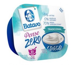 Iogurte Grego Pense Zero Batavo 100g