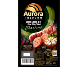 Linguiça de Lombo c/ Alho e Ervas Aurora 500g