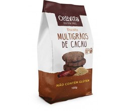 Biscoito Multigrãos de Cacau Celivita 100g