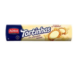 Biscoito Tortinha Chocolate Branco Adria 145g