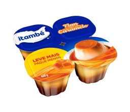 Flan com calda sabor Caramelo Itambé 400g