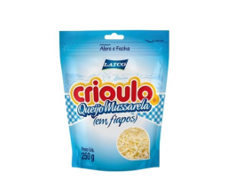 Queijo  Mussarela Fiapos Crioulo Pacote 250G