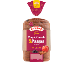 Pão de Forma Maça Canela e Passas Wickold 450g