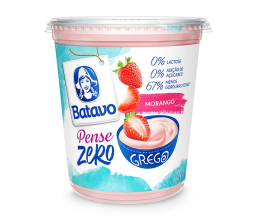 Iogurte Morango Pense Zero Grego Batavo 500g