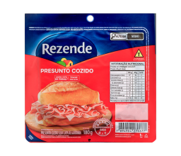 Presunto Cozido Fatiado Rezende 180g