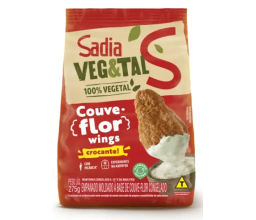 Couve Flor Wings Empanado Veg&tal Sadia 275g