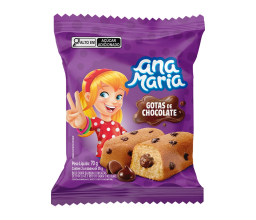 Bolinho Gotas de Chocolate Ana Maria 70g